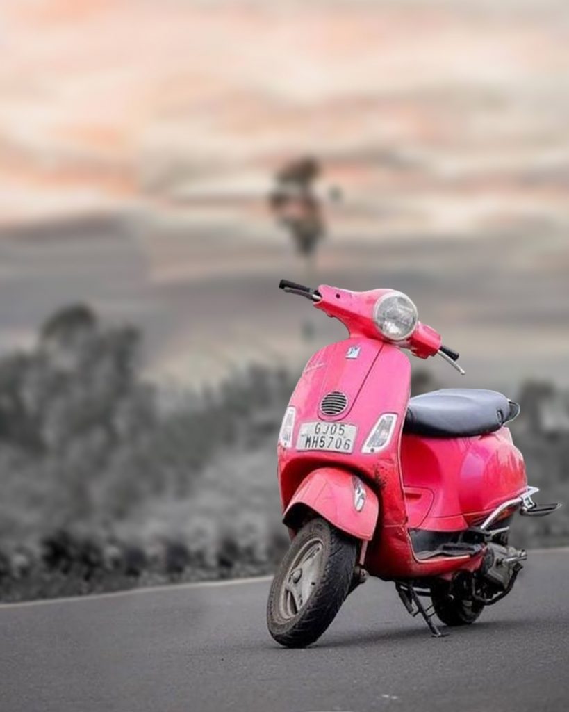 Pink Scooter Blur CB Background Free Stock Image