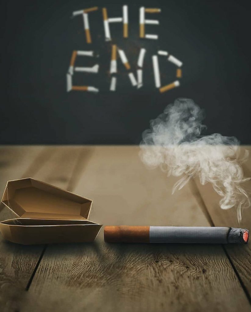 The END Cigarette Cb Background Free Stock Image