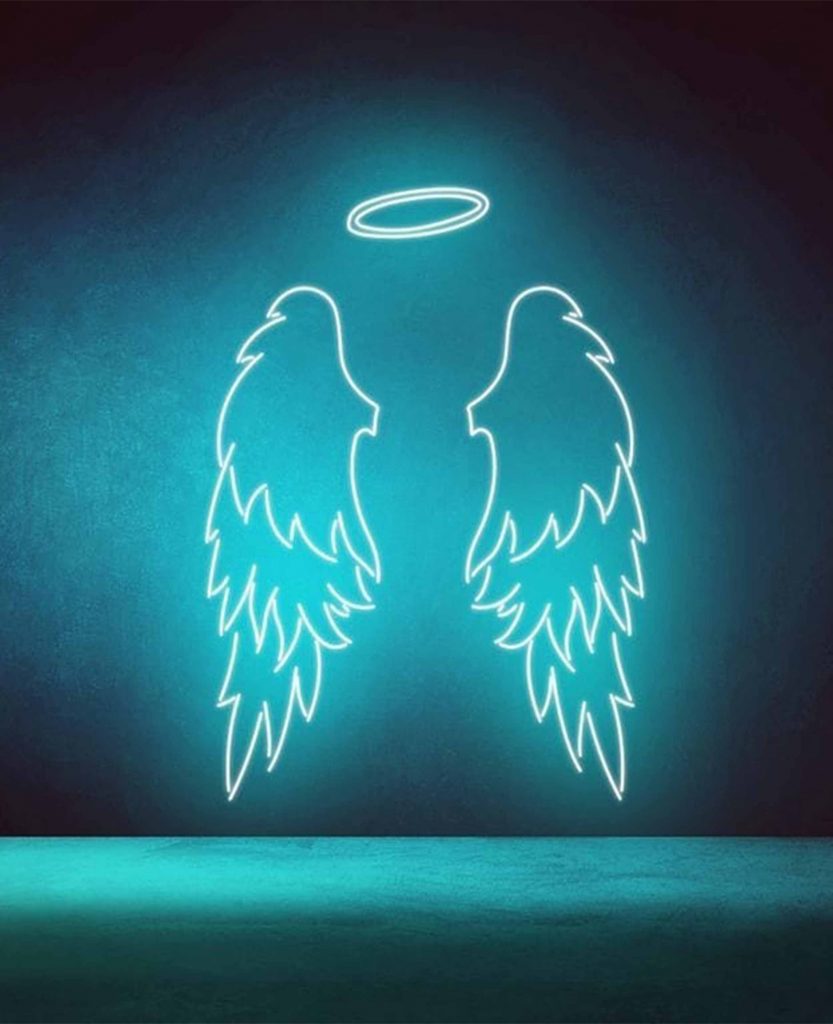 Neon Wings CB Background Free Stock 