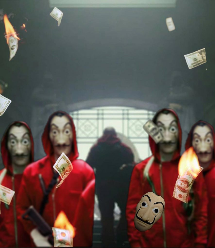 Money Heist CB Background Movie Poster