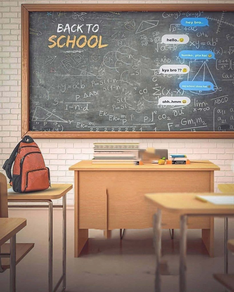School Classroom PicsArt Background Free Stock Image