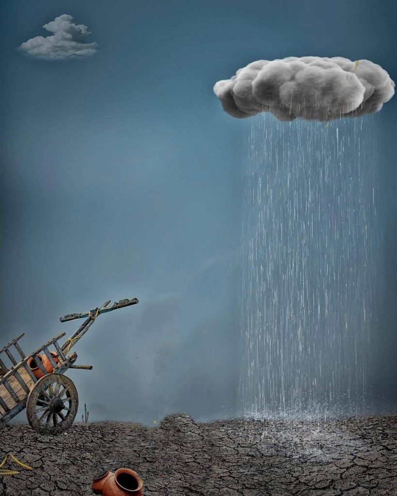 Its Raining Cloud PicsArt Background Free Stock Image