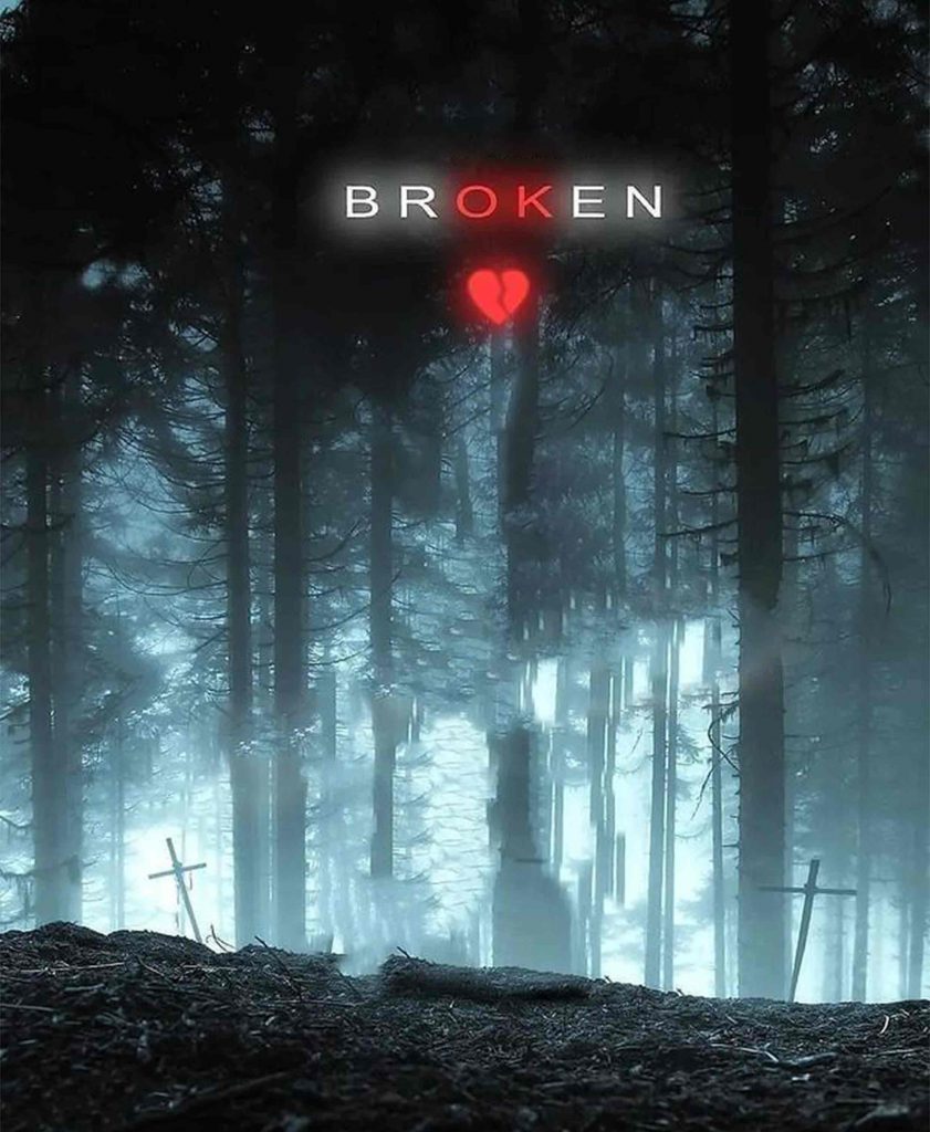 Broken Heart Dark CB Background Free Stock Image