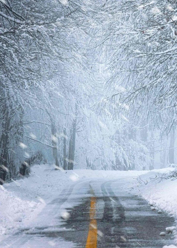 Snow Road CB Background Free Stock Image