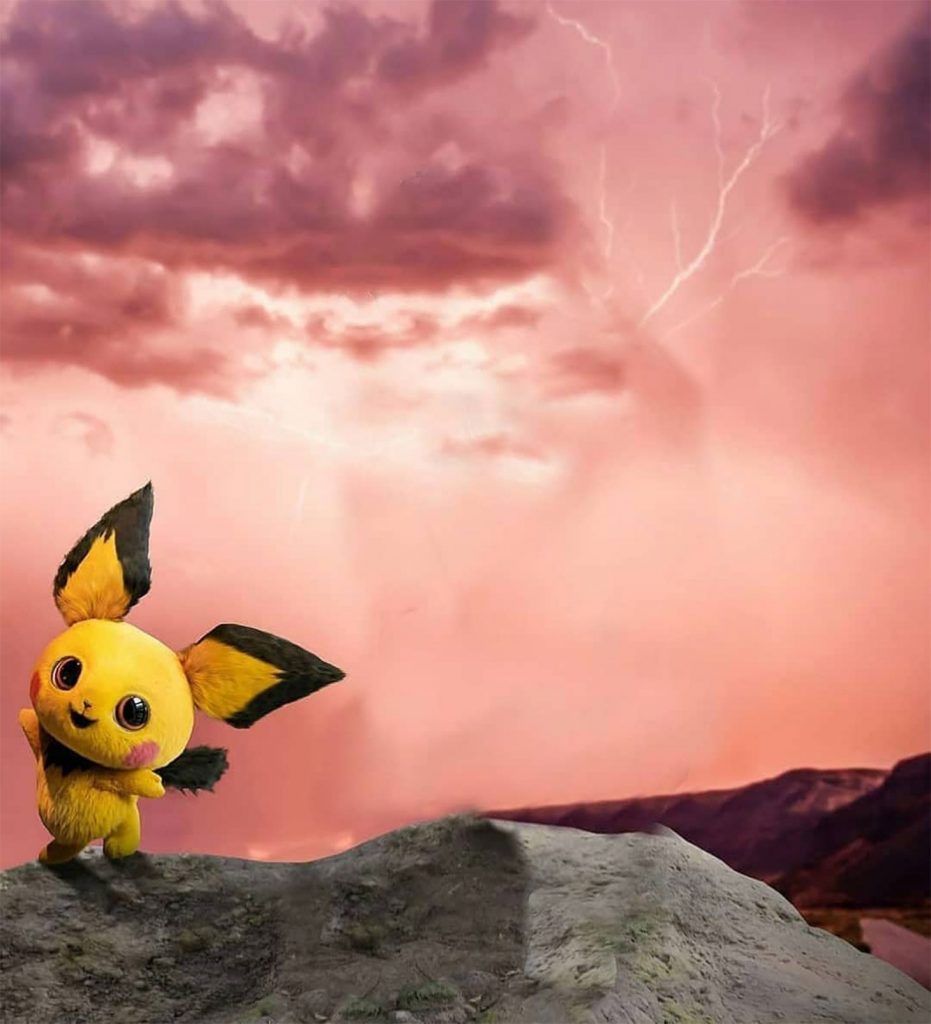 Pikachu Pokemon CB Background Stock Image
