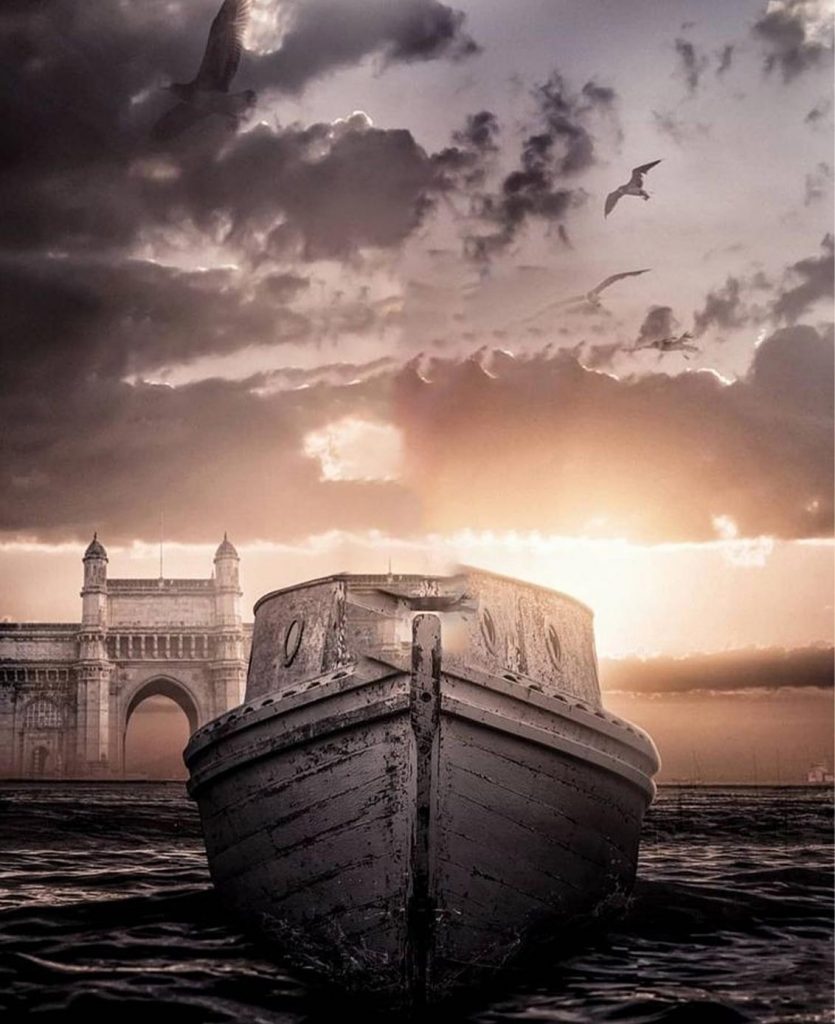 Boat and sky CB Background Free Stock Image