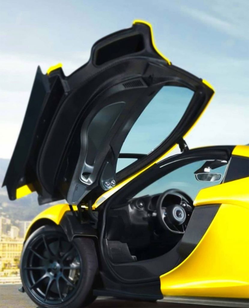 Luxury Yellow Car CB Background Free Stock Image