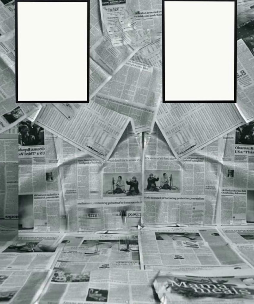 Newspaper Wall CB Background Free Stock Image