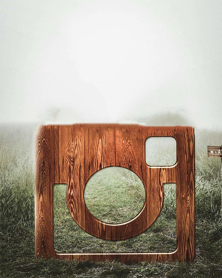 Instagram Logo CB Background Free Stock Image