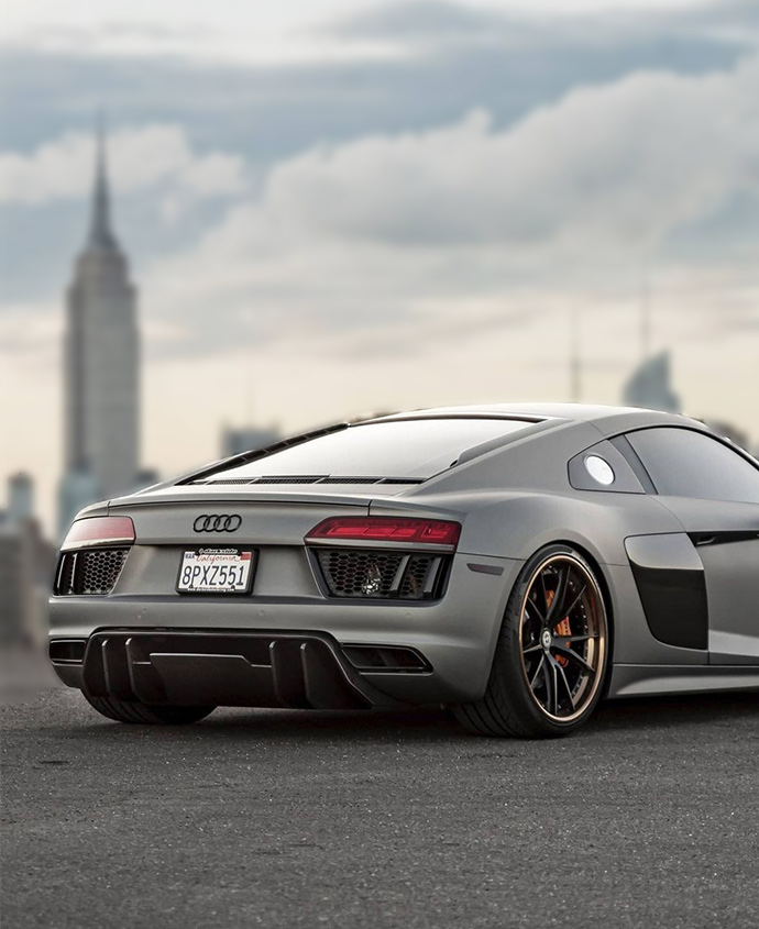 Grey Car Backside CB Background Free Stock Image