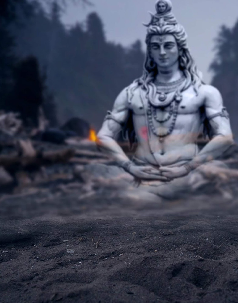 Mahakal Statue Blur CB Background Free Stock Image 