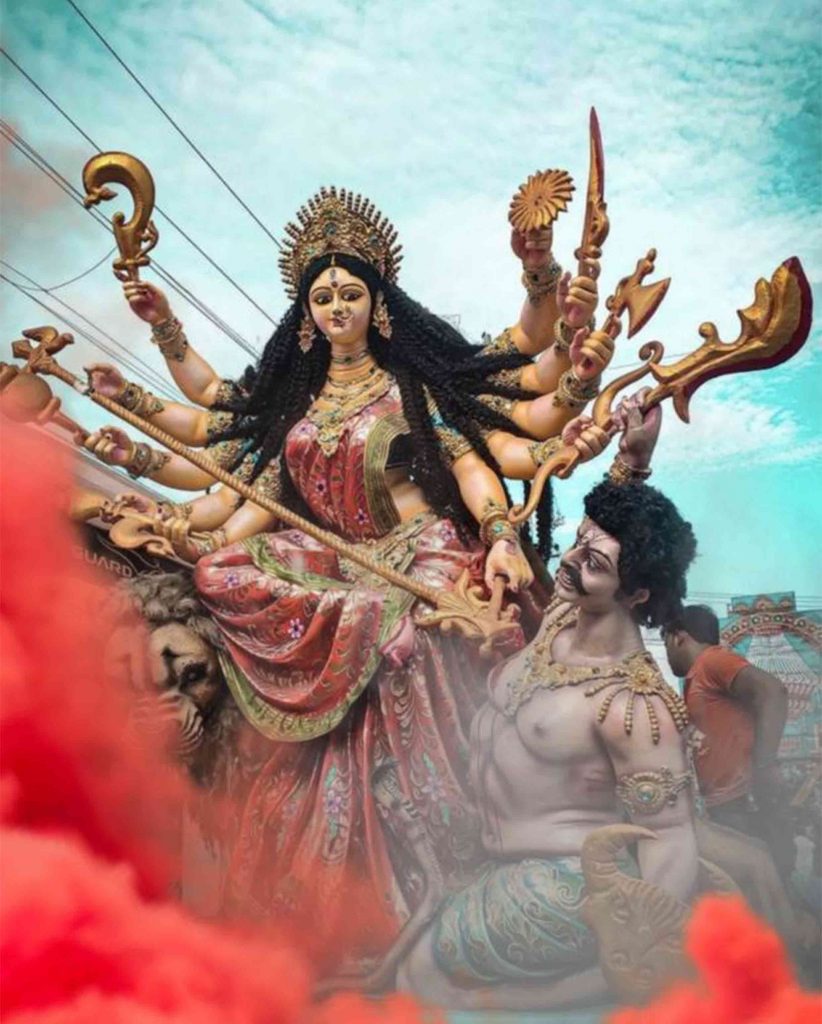 Navratri Durga Maa Cb Background Free Stock Image