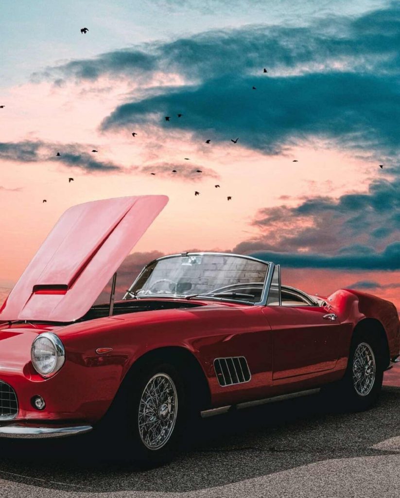 Luxury Red Car Cb Background Free Stock Image