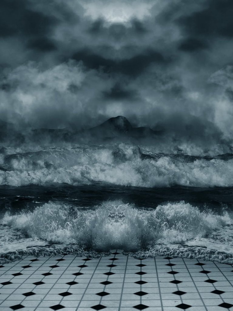 Stormy Ocean PicsArt Background Free Stock Image