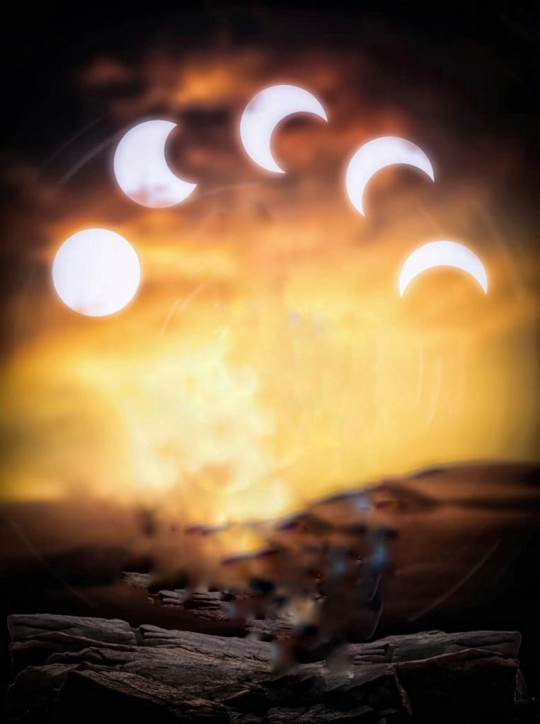 Magic Moon Blur PicsArt Background Free Stock Image