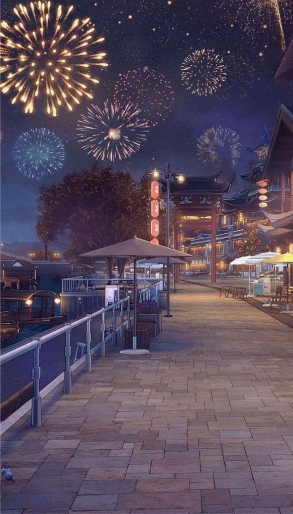 City Diwali View PicsArt Background Free Stock Image