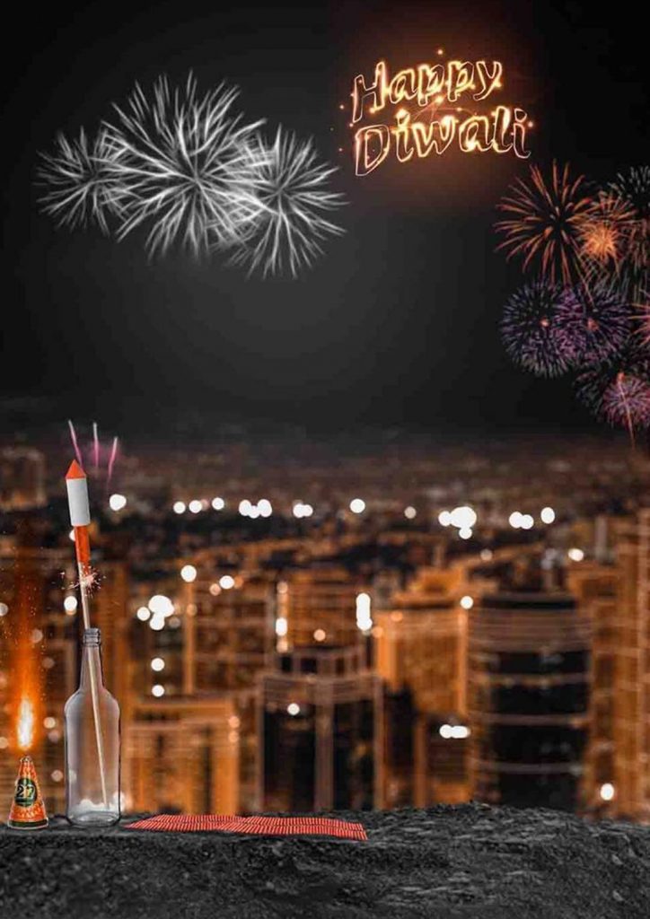Happy Diwali Full HD PicsArt Background Free Stock Image  