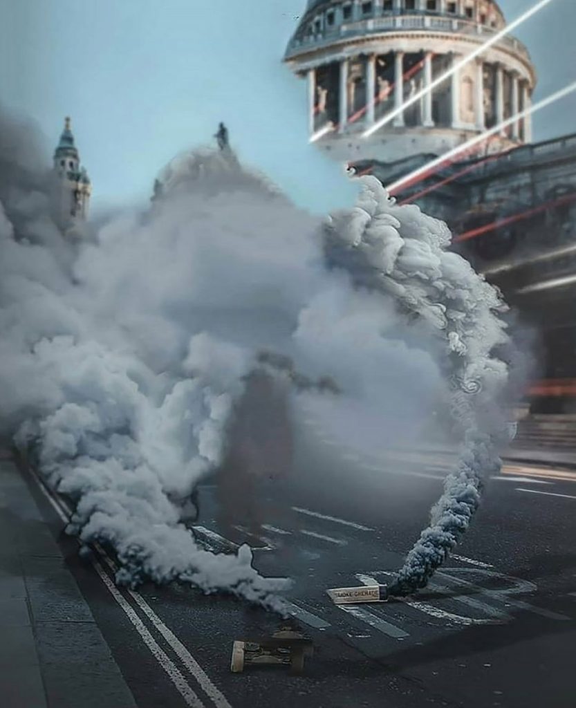 Grey Smoke CB Background Free Stock Image