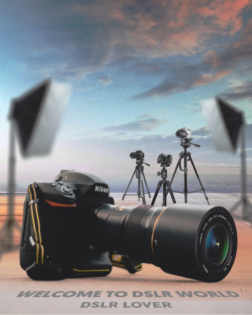 Big DSLR CB Background Free Stock Image