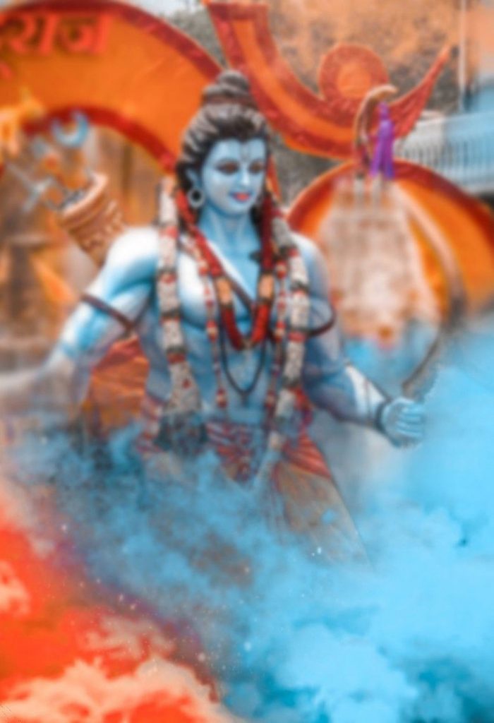 Shree Ram Blur PicsArt Background Free Stock Image