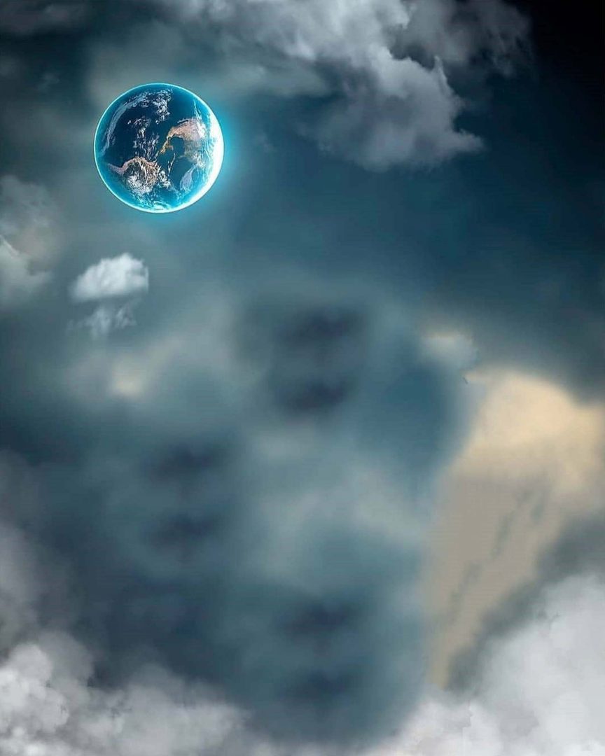 Shiny Blue Earth Snapseed Background Free Stock Image