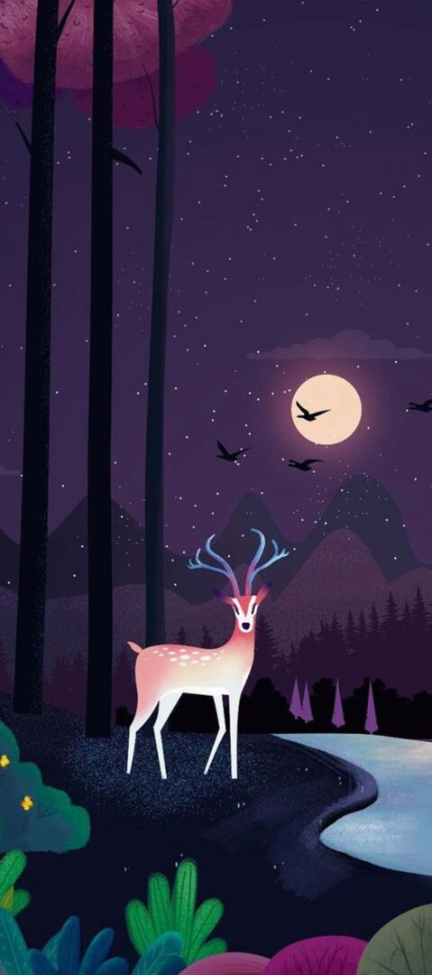 Magical Deer HD iPhone Wallpaper 4k HD Image