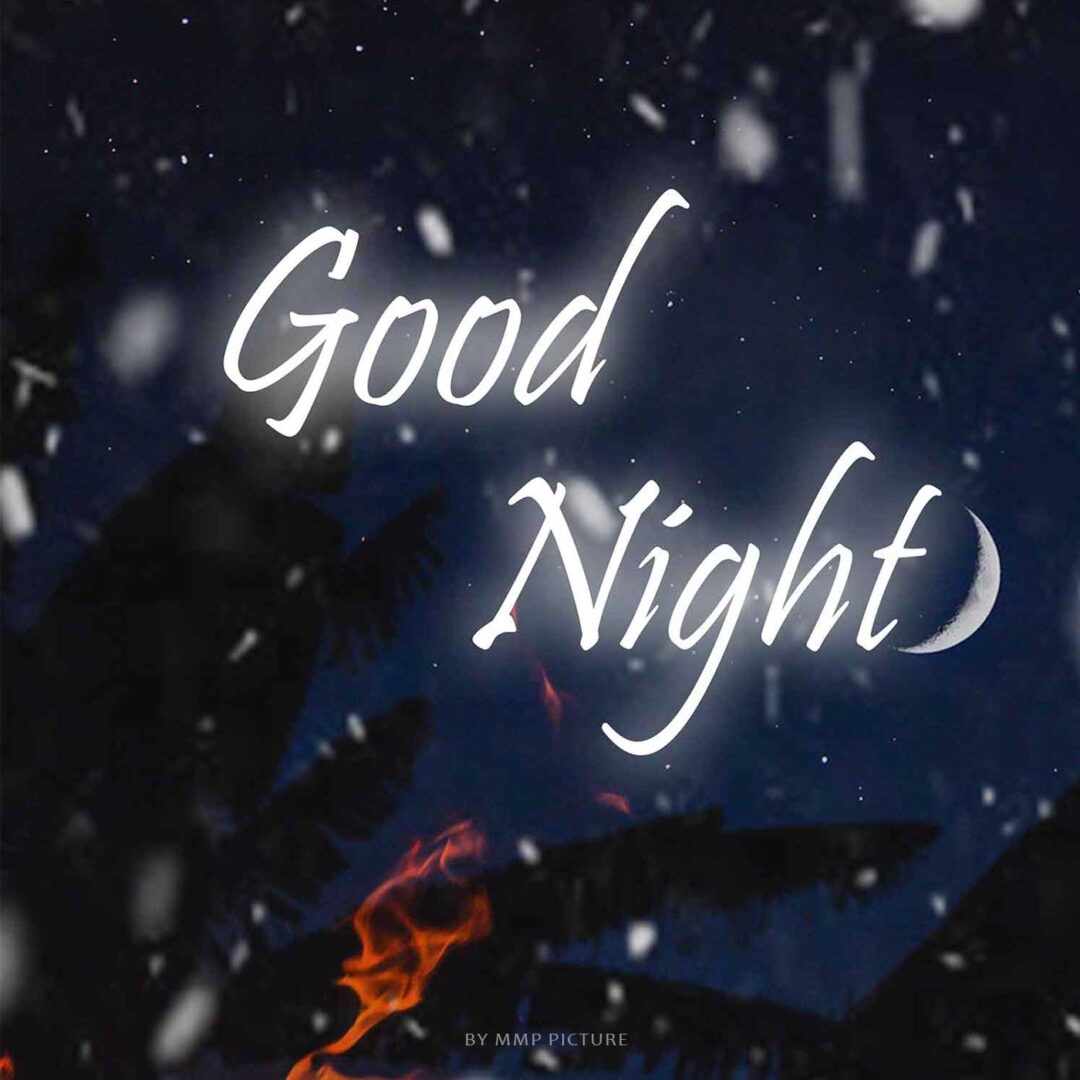 Good Night New Photo Beautiful Small Moon