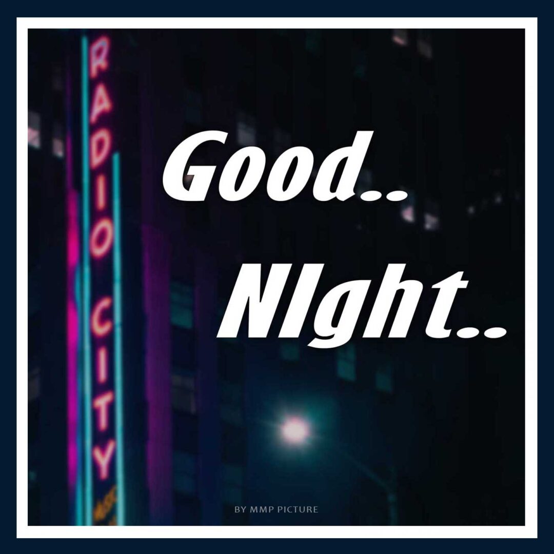 Neon Text Good Night Image For WhatsApp